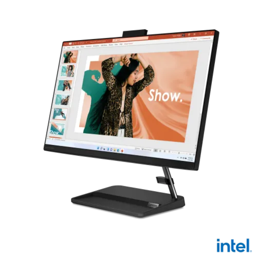 F0GH01BWLK#02Y-LENOVO AIO 3-24IAP-INTEL CORE I5-13TH GEN-13420H-3.4 TO 4.6,RAM 16GB DDR4-3200BUS,SSD 512GB,23.8FHD,IPS 250 NITS,WIRELESS K/B,MOUSE,BT,WIFI,WC,FREE DOD-02YEAR