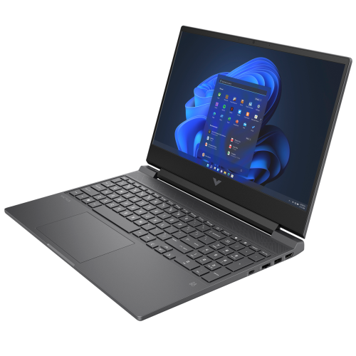 HP VICTUS 15-FB2063- AMD RYZEN 5-7535HS, UP TO 4.5GHZ,RAM 8GB DDR4,SSD 512GB,NVIDIA GeForce RTX6550M-4GB,15.6''FHD,BT,WIFI,WC,BL K/B,M SILVER,WIN-11-02YEAR(BATTERY+ADAPTER-01YEAR)