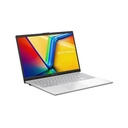 ASUS VIVOBOOK GO 15-E1504FA,SILVER,BQ1251W,AMD RYZEN 5-7520U-2.80 TO 4.30GHZ,4MB,RAM 16GB DDR5 ON BD,SSD 512GB,15.6'' FHD,BACKLIT  CHICLET K/B,WC,HDMI,WIFI,BT,WIN-11-02YEAR(BATTERY+ADAPTER-01YEAR)